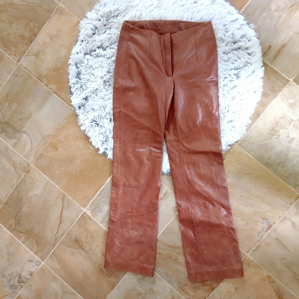 Wilsons's Leather Brown Leather Pants 50s Retro